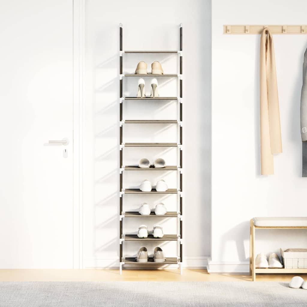 vidaXL Schuhregal 10-stöckig Schwarz 44x28x180 cm Vliesstoff