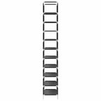 vidaXL Schuhregal 10-stöckig Schwarz 44x28x180 cm Vliesstoff