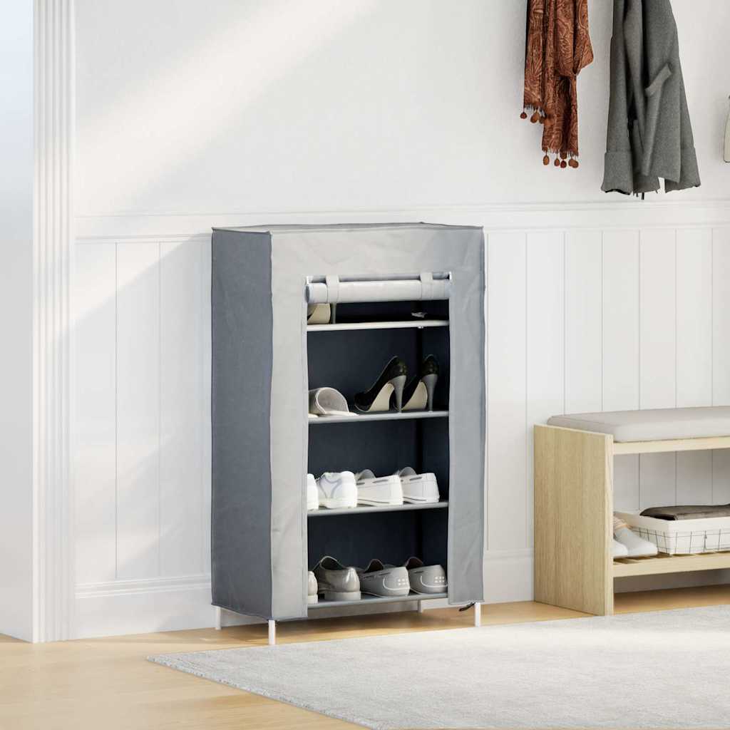 vidaXL Schuhschrank Grau 60,5x30x97 cm Vliesstoff