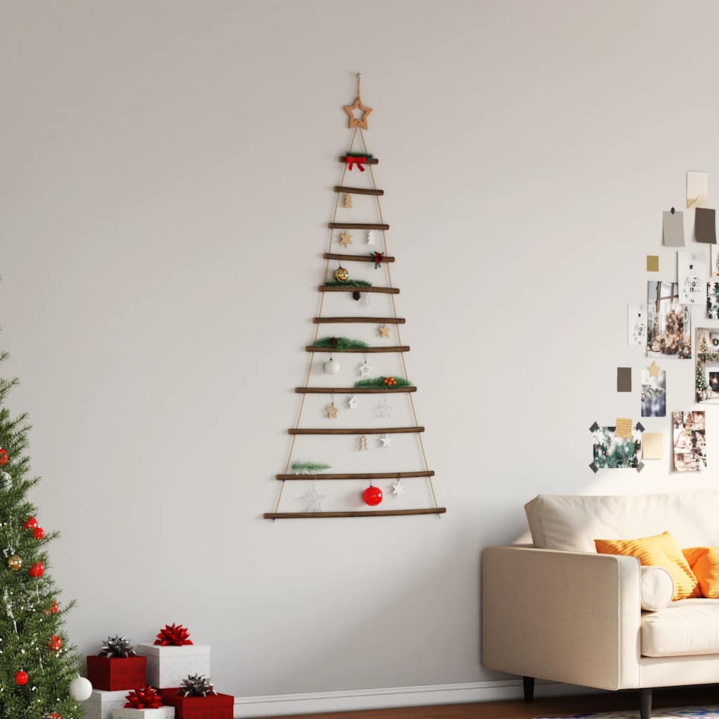 vidaXL Hängender Weihnachtsbaum mit Sternspitze 74x150 cm Naturzweig
