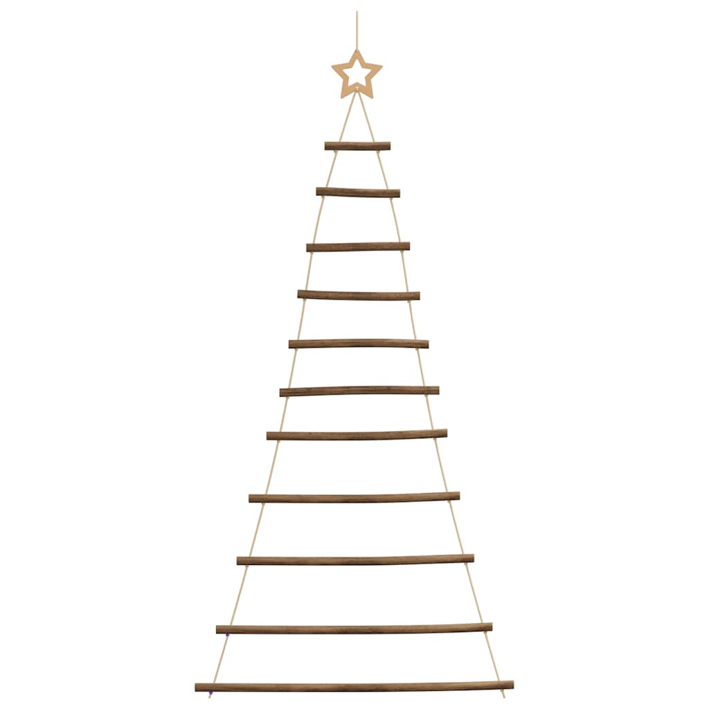 vidaXL Hängender Weihnachtsbaum mit Sternspitze 74x150 cm Naturzweig