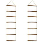 vidaXL Wanddekorationen in Leiterform 2Stk. 30x100cm Natürlicher Zweig