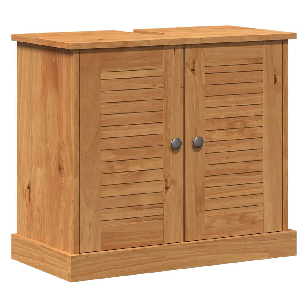 vidaXL Waschbeckenunterschrank mit Regal VIGO Braun und Honigbraun