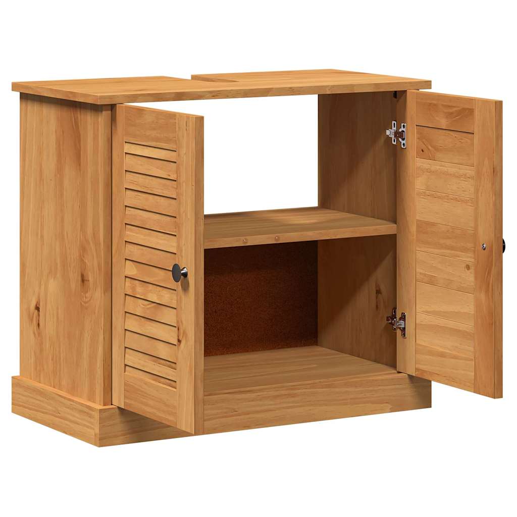 vidaXL Waschbeckenunterschrank mit Regal VIGO Braun und Honigbraun