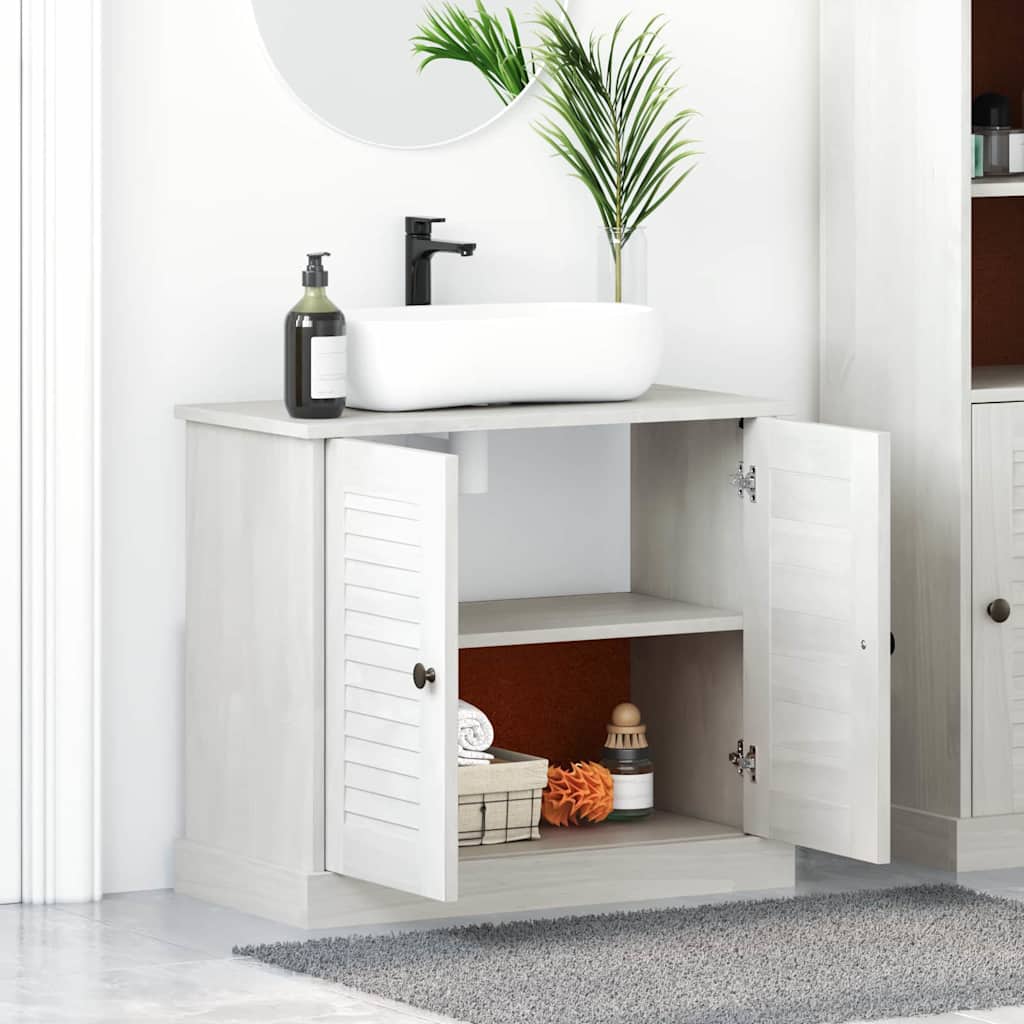 vidaXL Waschbeckenunterschrank VIGO Weiß und Antikweiß 68 x 34 x 59 cm