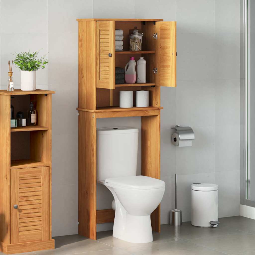 vidaXL Toilettenschrank VIGO Braun und Honigbraun 60 x 27 x 161 cm