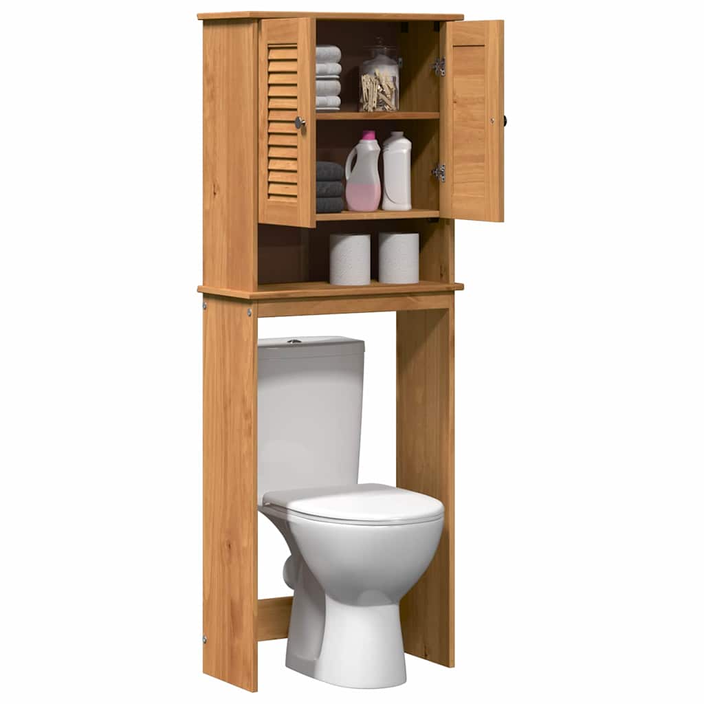vidaXL Toilettenschrank VIGO Braun und Honigbraun 60 x 27 x 161 cm