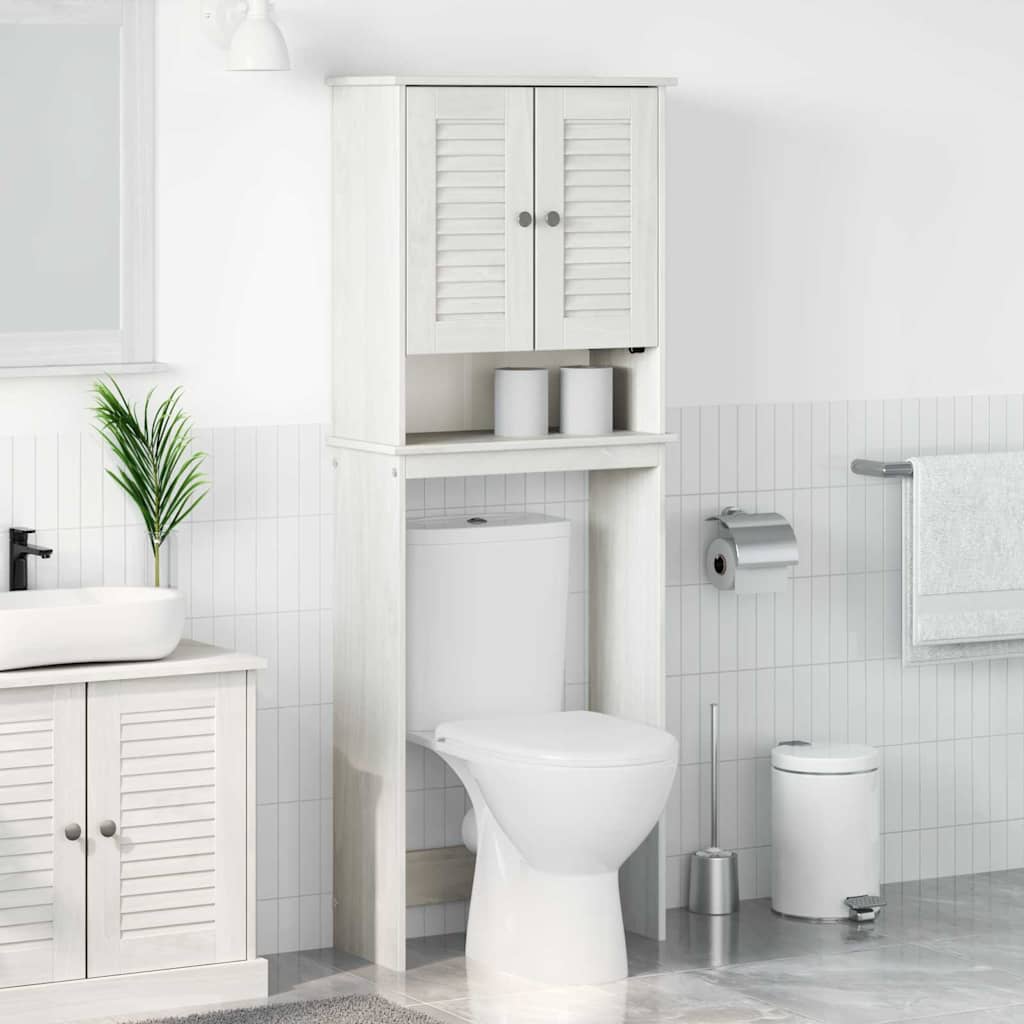 vidaXL Toilettenschrank VIGO Weiß und Antikweiß 60 x 27 x 161 cm