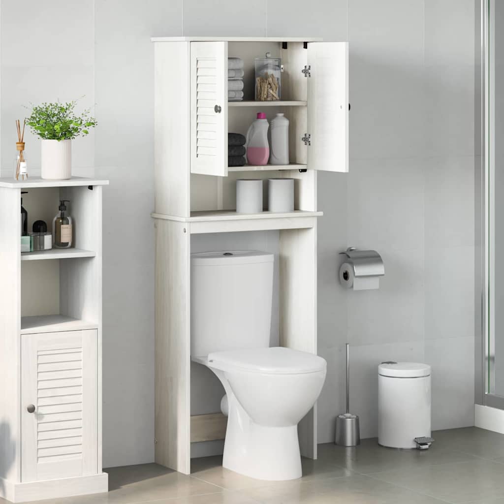 vidaXL Toilettenschrank VIGO Weiß und Antikweiß 60 x 27 x 161 cm