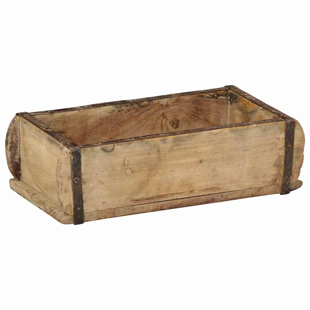 vidaXL Tablett Braun 30 x 15 x 9 cm Massives upgecyceltes Holz