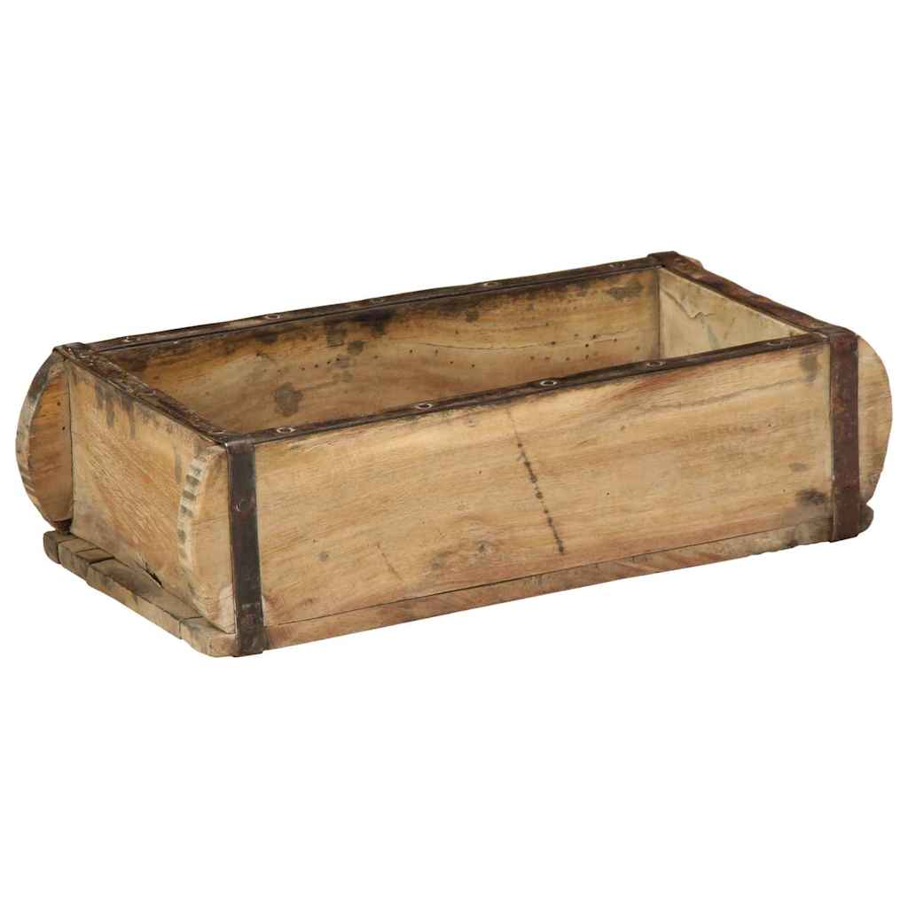 vidaXL Tablett Braun 30 x 15 x 9 cm Massives upgecyceltes Holz