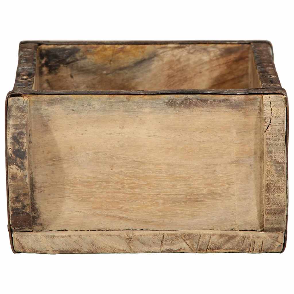 vidaXL Tablett Braun 30 x 15 x 9 cm Massives upgecyceltes Holz