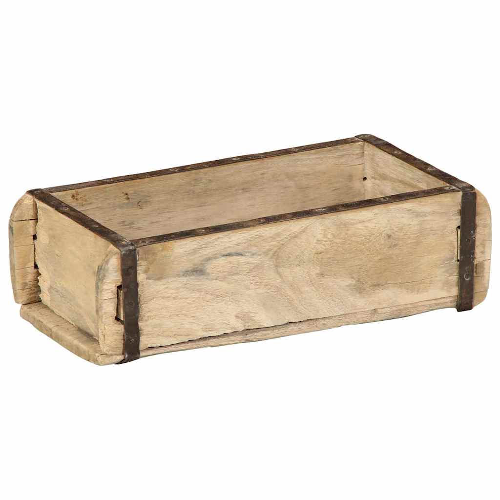 vidaXL Tablett 4 pcs Braun 30 x 15 x 9 cm Massives upgecyceltes Holz