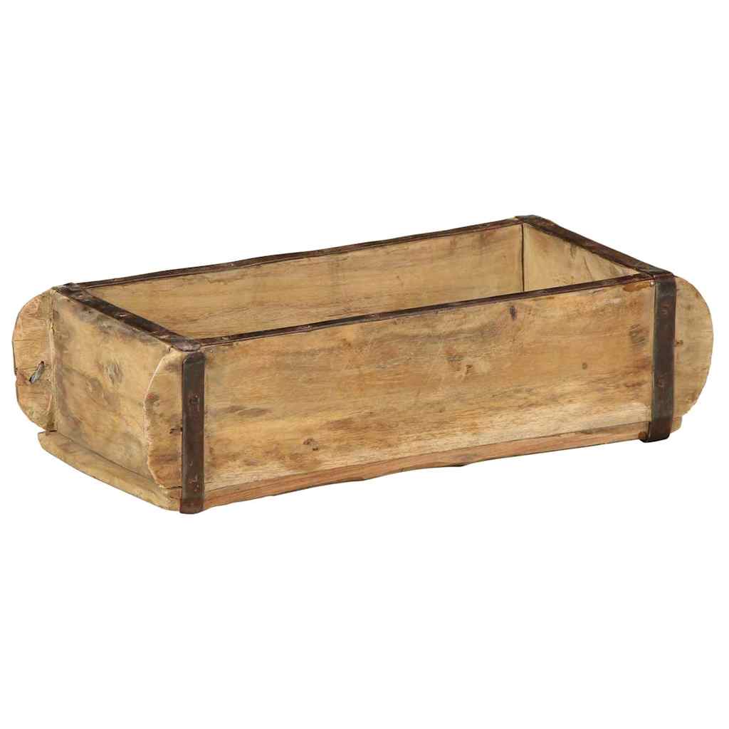 vidaXL Tablett 4 pcs Braun 30 x 15 x 9 cm Massives upgecyceltes Holz