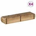 vidaXL Tablett 4 pcs Braun 30 x 15 x 9 cm Massives upgecyceltes Holz