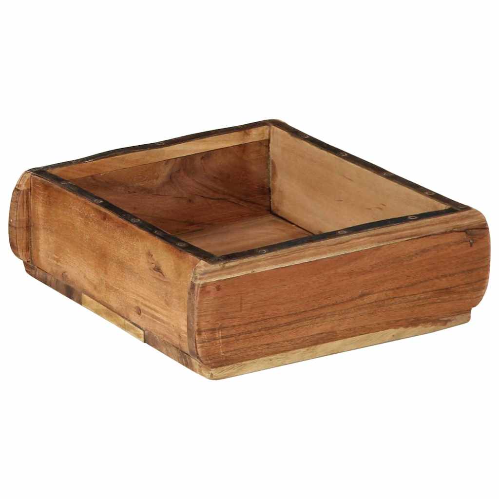 vidaXL Tablett 2 pcs Braun 29 x 31 x 10 cm Massives upgecyceltes Holz