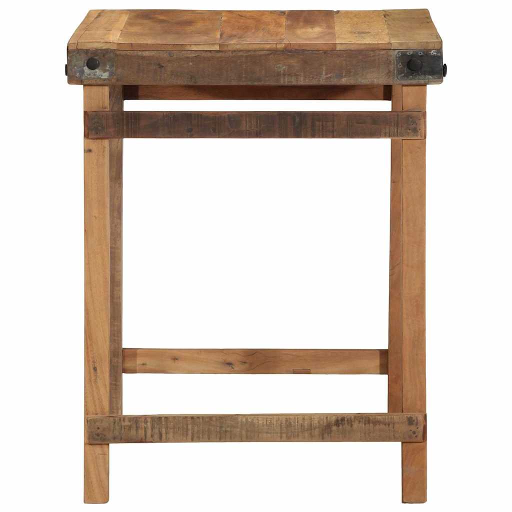 vidaXL Esstisch Braun 60 x 55 x 76 cm recyceltes Massivholz