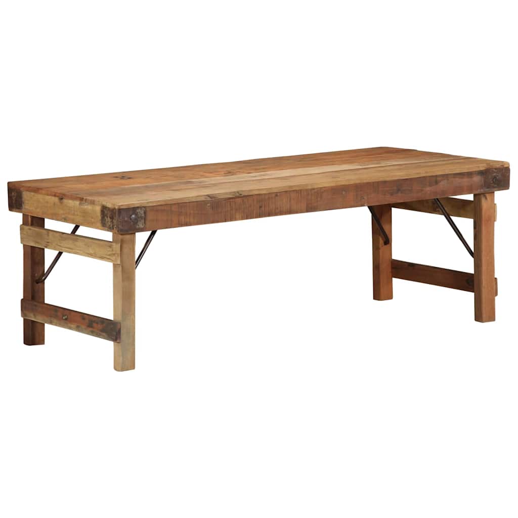 vidaXL Couchtisch Braun 110 x 55 x 40 cm Massives upgecyceltes Holz