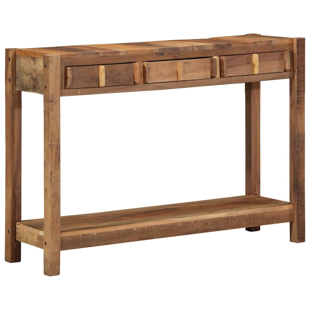 vidaXL Konsolentisch Braun 107 x 33 x 76 cm Massives upgecyceltes Holz