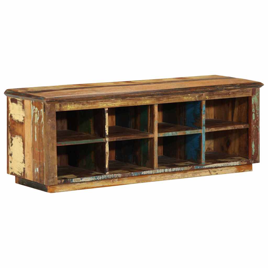 vidaXL Schuhschrank Braun 110 x 35 x 40 cm Massives upgecyceltes Holz