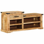 vidaXL Bank mit Schubladen Braun 110 x 35 x 50 cm Raue Mango