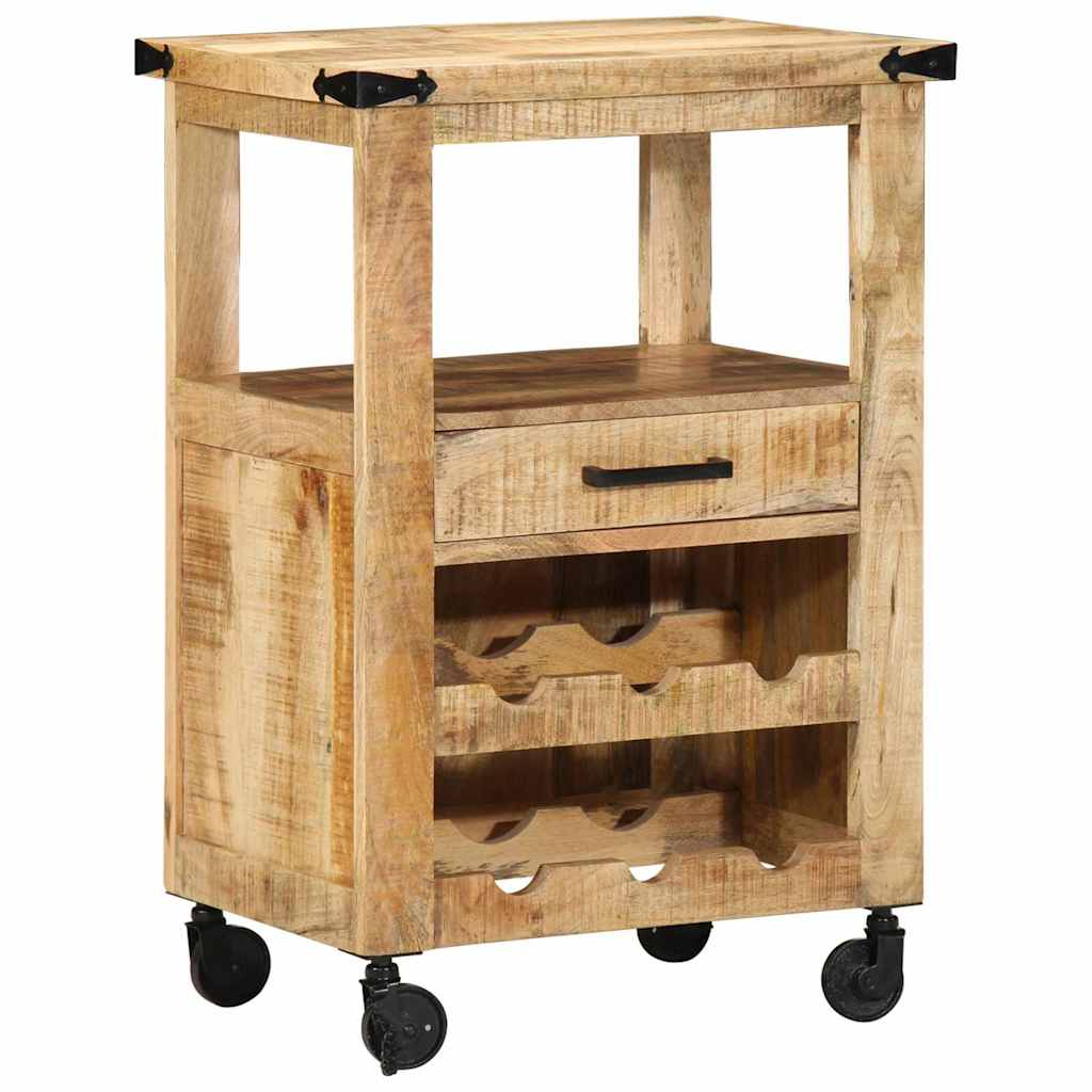 vidaXL Küchentrolley Braun 55 x 40 x 80 cm Massivholz Mango