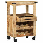 vidaXL Küchentrolley Braun 55 x 40 x 80 cm Massivholz Mango