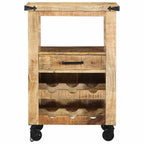 vidaXL Küchentrolley Braun 55 x 40 x 80 cm Massivholz Mango