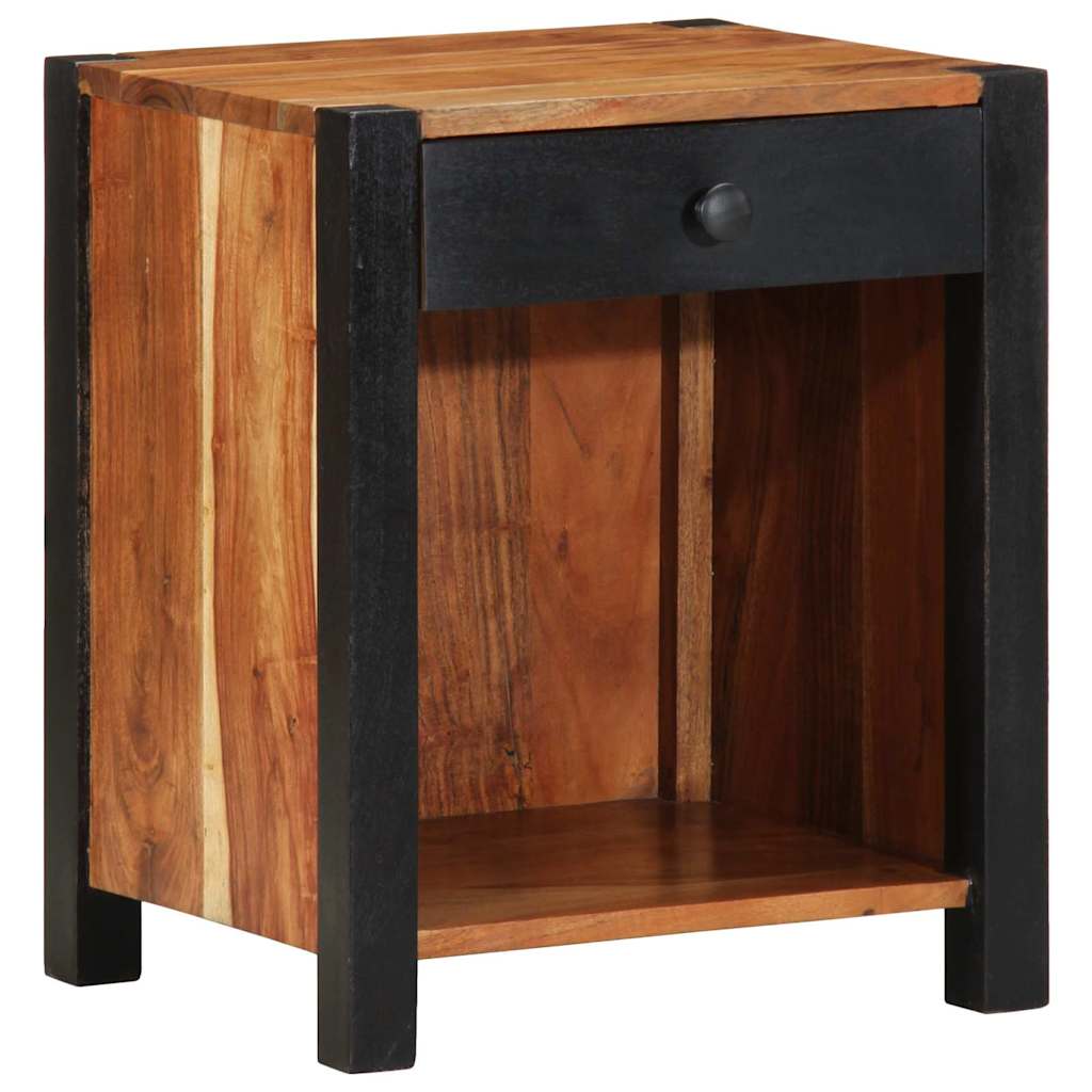 vidaXL Nachttisch 2 pcs Braun 40 x 35 x 50 cm Massivholz Akazie
