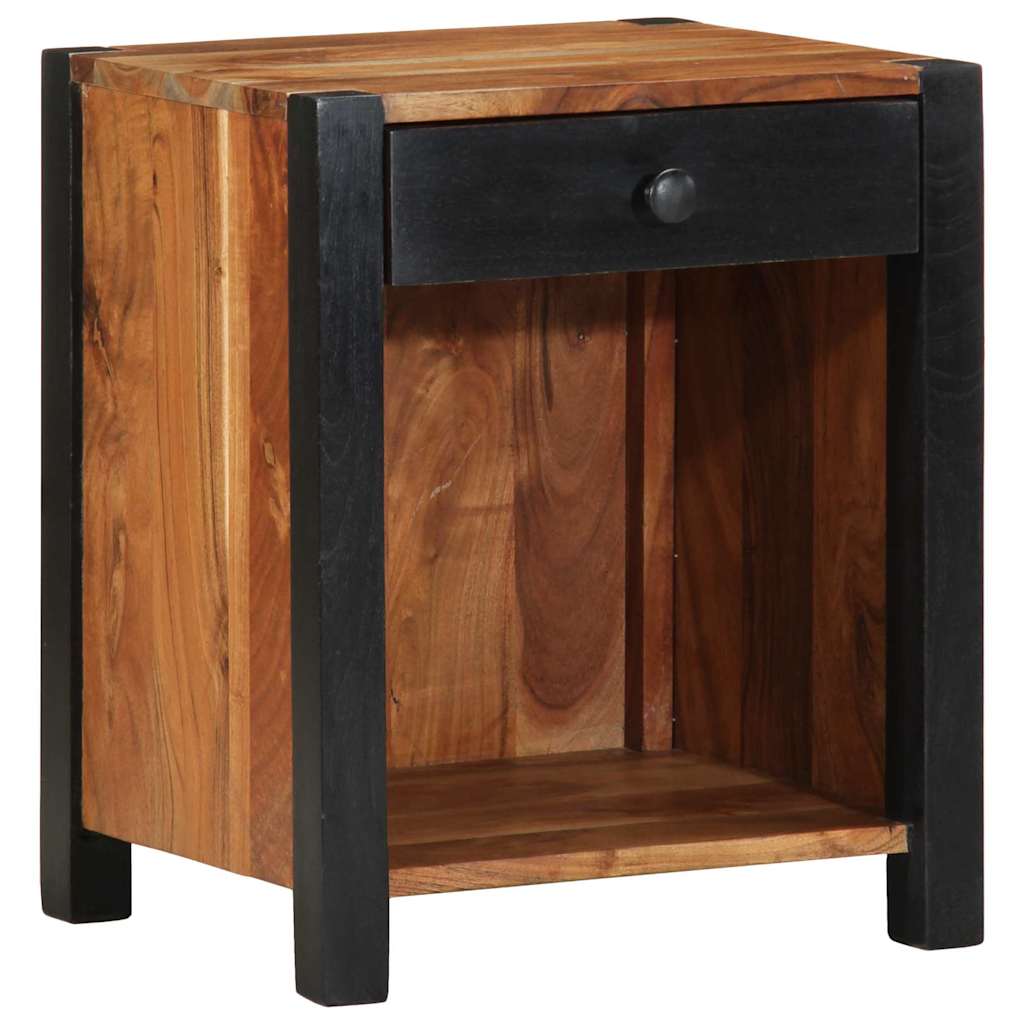 vidaXL Nachttisch 2 pcs Braun 40 x 35 x 50 cm Massivholz Akazie
