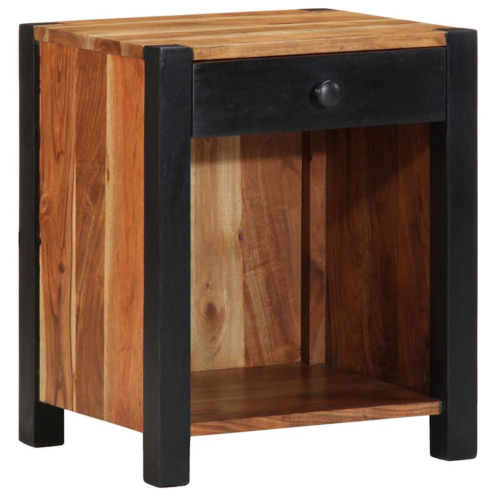 vidaXL Nachttisch 2 pcs Braun 40 x 35 x 50 cm Massivholz Akazie