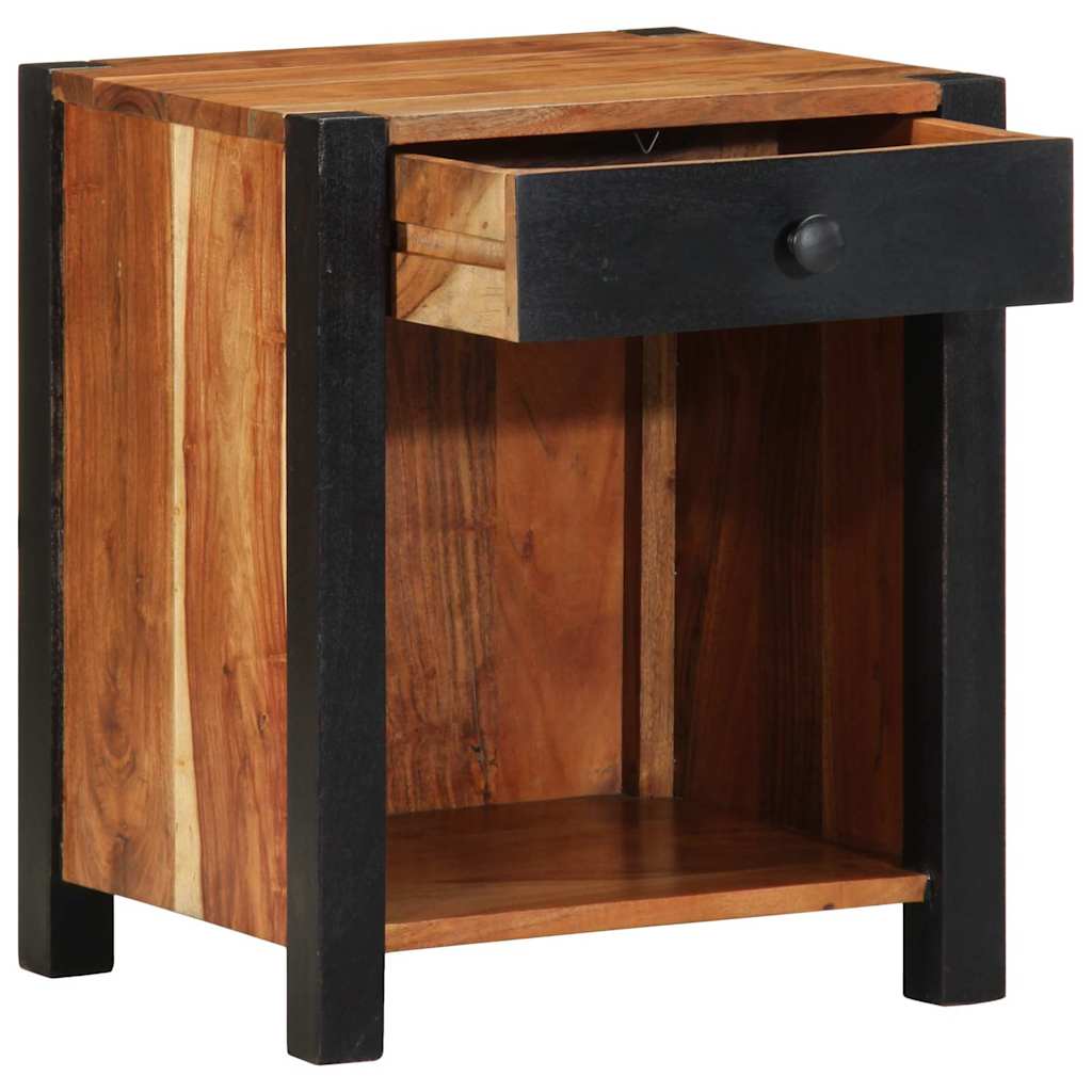 vidaXL Nachttisch 2 pcs Braun 40 x 35 x 50 cm Massivholz Akazie
