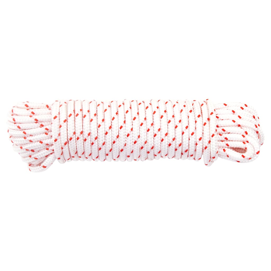 vidaXL Starterseil Weiß und Rot Ø4 mm 10 m Nylon