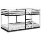 vidaXL Etagenbett ohne Matratze Schwarz 90x200 cm Stahl
