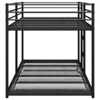 vidaXL Etagenbett ohne Matratze Schwarz 90x200 cm Stahl