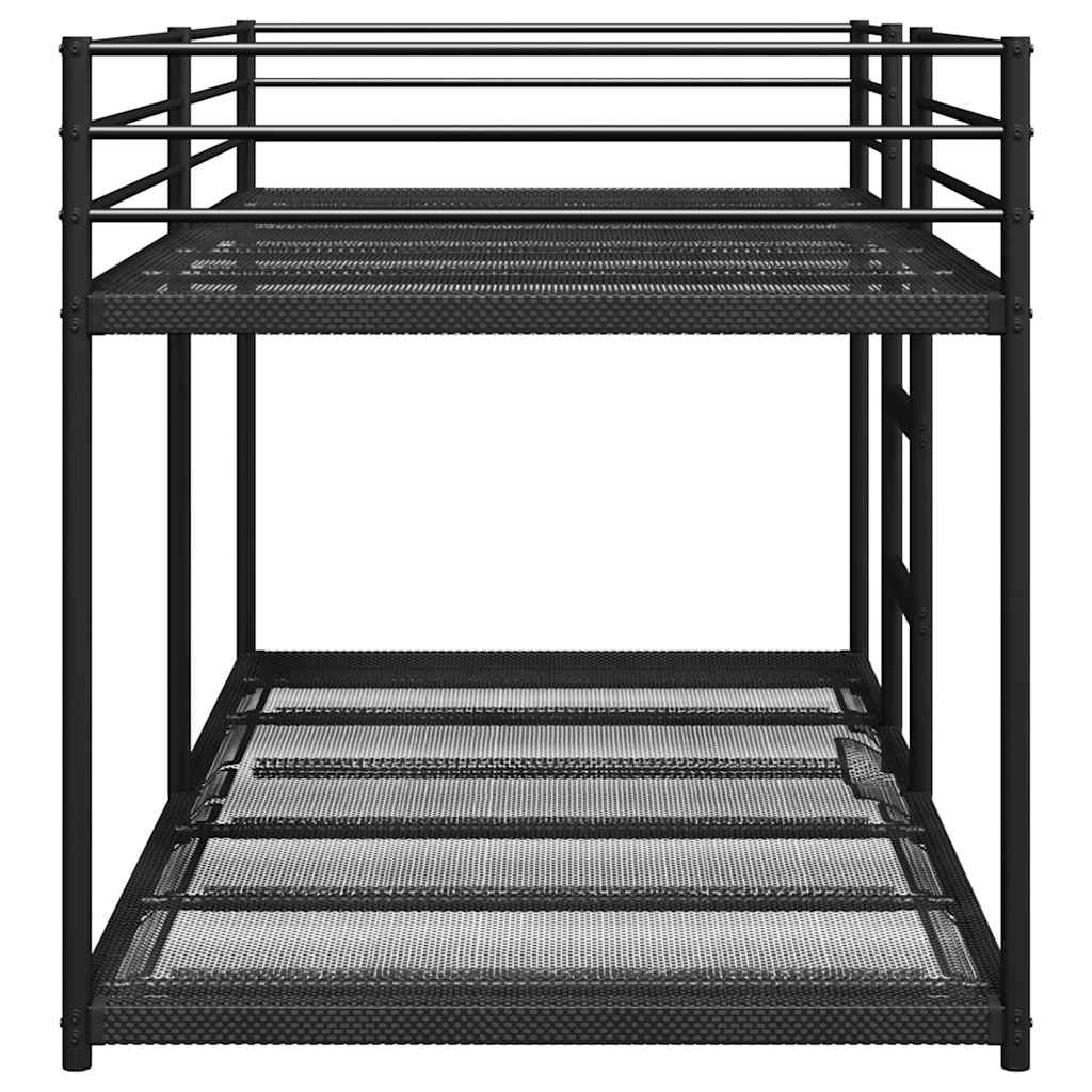 vidaXL Etagenbett ohne Matratze Schwarz 90x200 cm Stahl