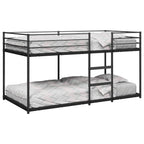 vidaXL Etagenbett ohne Matratze Schwarz 90x200 cm Stahl