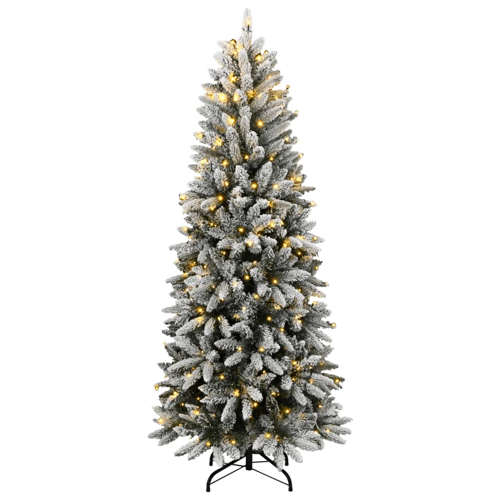 vidaXL Künstlicher Weihnachtsbaum mit Schnee 150 LEDs 120 cm