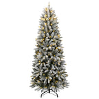 vidaXL Künstlicher Weihnachtsbaum mit Schnee 300 LEDs 180 cm