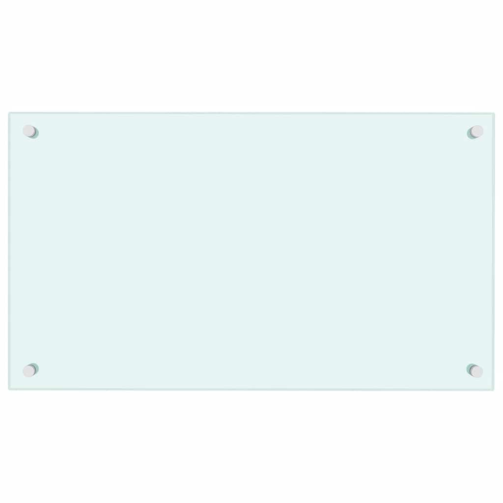 vidaXL Küchenrückwände 2 Stk. Weiß 70x40 cm Hartglas