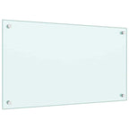 vidaXL Küchenrückwände 2 Stk. Weiß 70x40 cm Hartglas