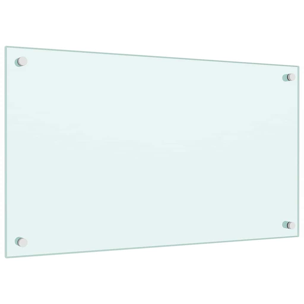vidaXL Küchenrückwände 2 Stk. Weiß 70x40 cm Hartglas