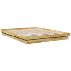 vidaXL Massivholzbett ohne Matratze 160x200 cm Eichenholz