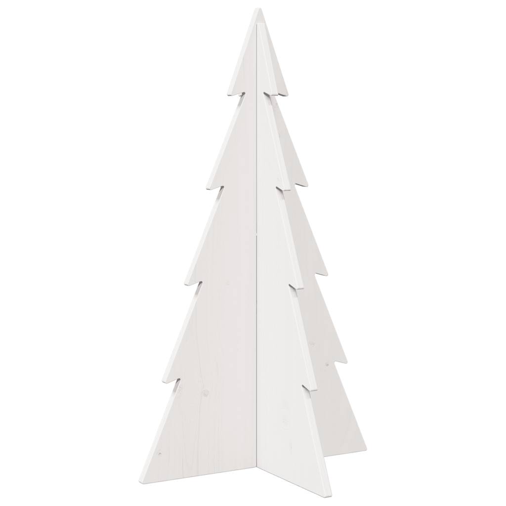 vidaXL Weihnachtsbaum zum Schmücken Weiß 80 cm Massivholz Kiefer