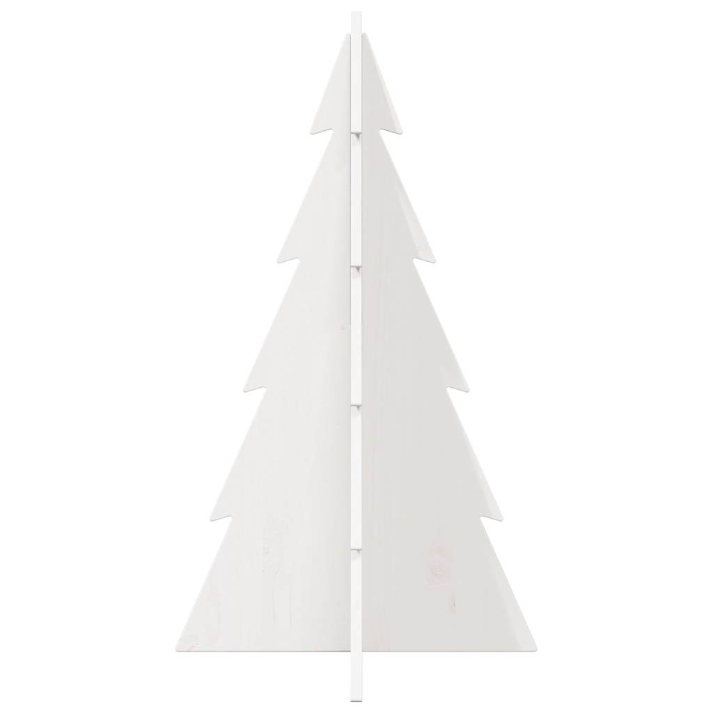 vidaXL Weihnachtsbaum zum Schmücken Weiß 80 cm Massivholz Kiefer