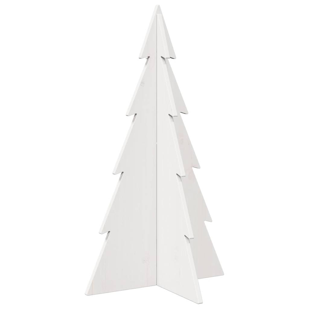 vidaXL Weihnachtsbaum zum Schmücken Weiß 80 cm Massivholz Kiefer