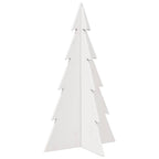 vidaXL Weihnachtsbaum zum Schmücken Weiß 80 cm Massivholz Kiefer