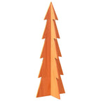 vidaXL Weihnachtsbaum zum Schmücken Wachsbraun 112cm Massivholz Kiefer