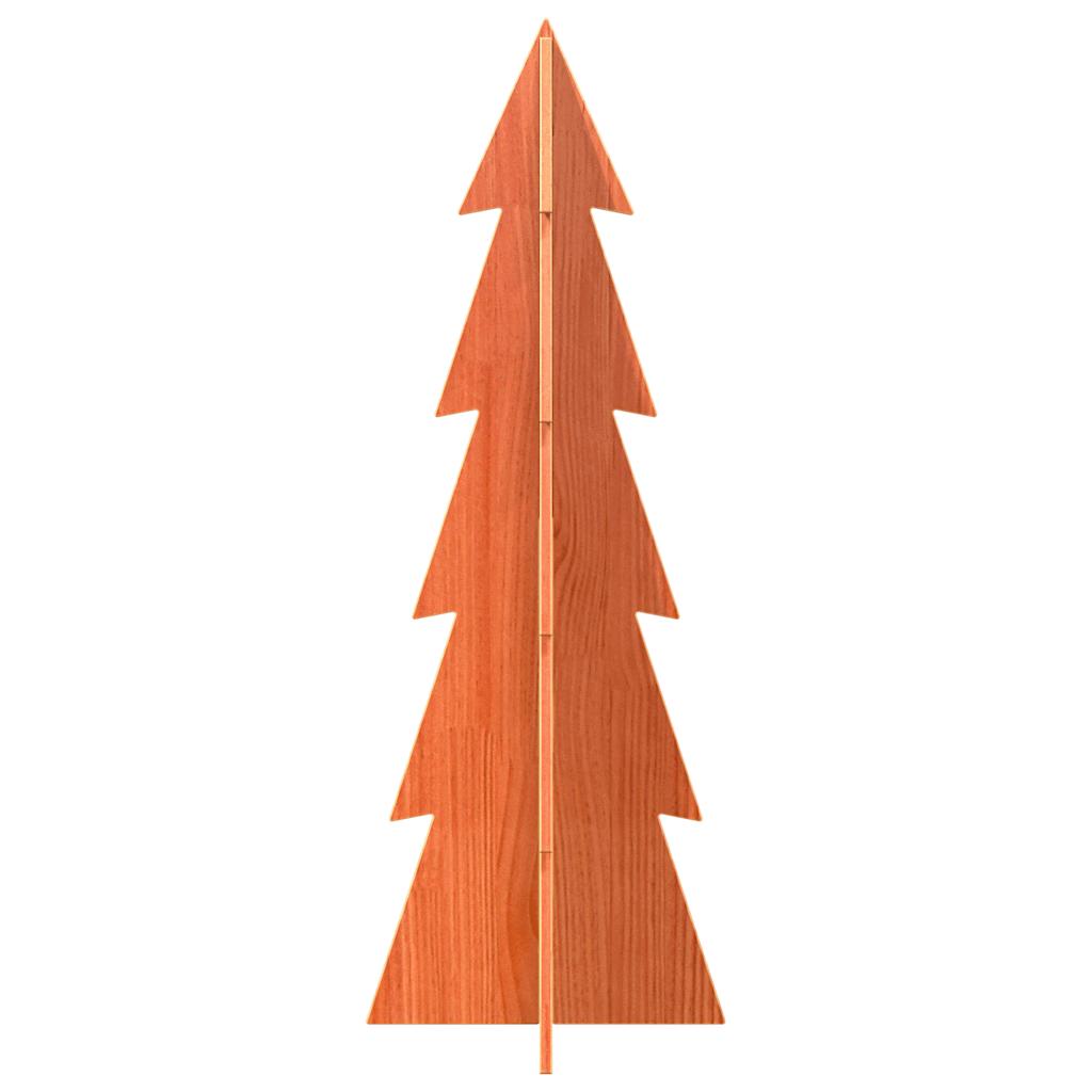 vidaXL Weihnachtsbaum zum Schmücken Wachsbraun 112cm Massivholz Kiefer