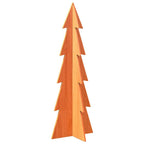 vidaXL Weihnachtsbaum zum Schmücken Wachsbraun 112cm Massivholz Kiefer